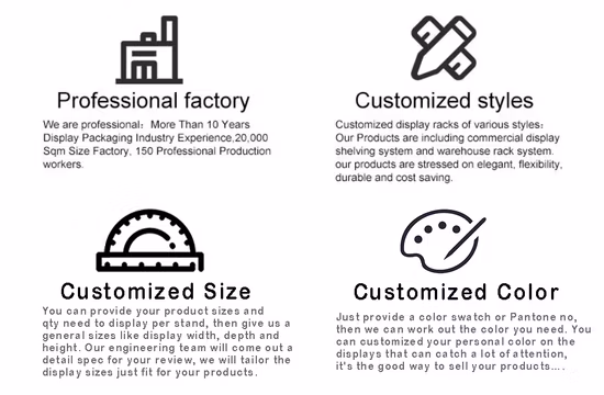 Espositore cosmetico acrilico, espositore per la vendita al dettaglio, espositore da banco